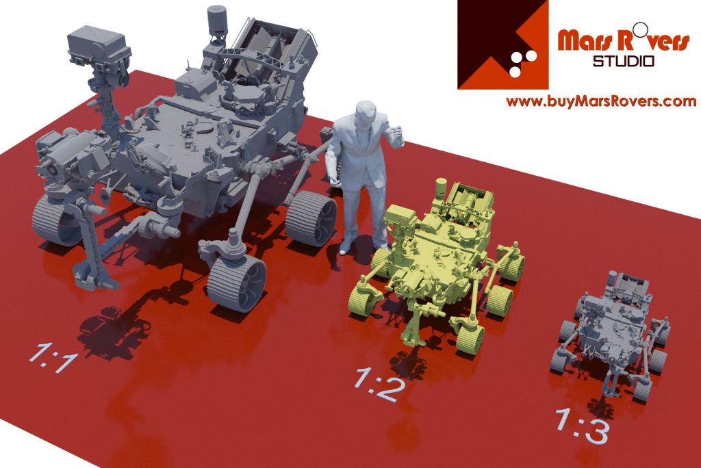 Mars Perseverance Rover Replica ratio size compare